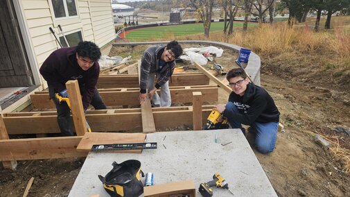 Building out supports for front walkway Nov 2, 2024
