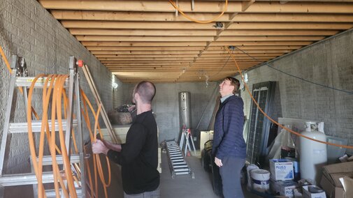 Organizing materials stored in basement Nov 23, 2024