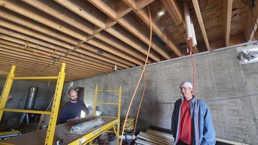 Working on basement ceiling 12/08/24