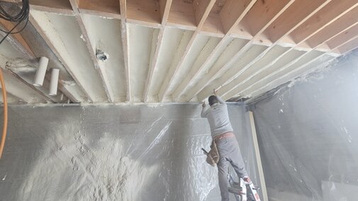 Insulating house floor / basement ceiling 12/23/24