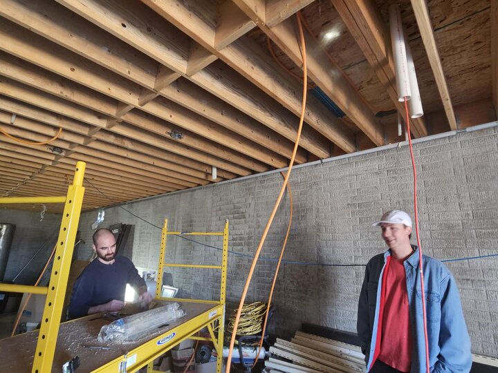 Working on basement ceiling 12/08/24